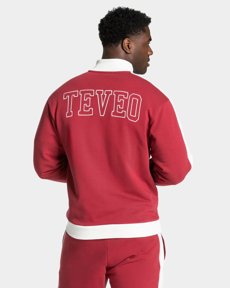 Football Zip Jacke "Cranberry"