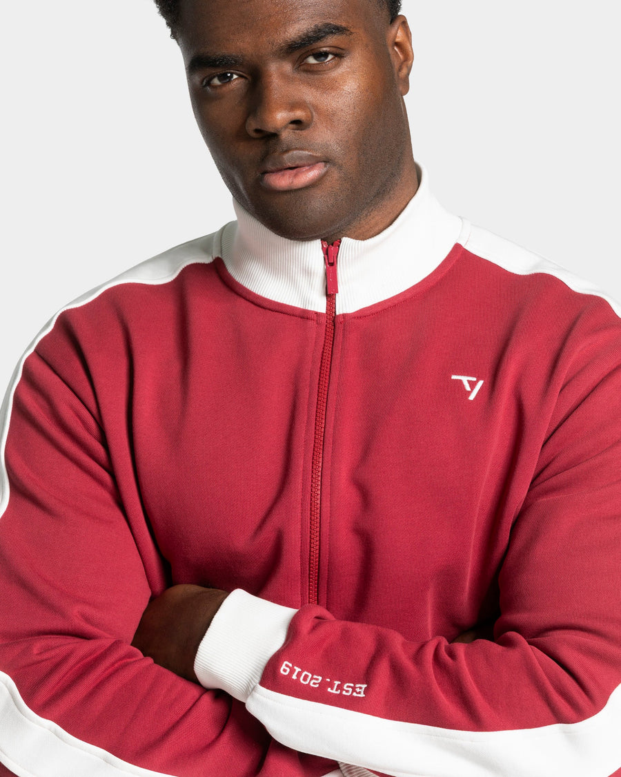 Football Zip Jacke "Cranberry"