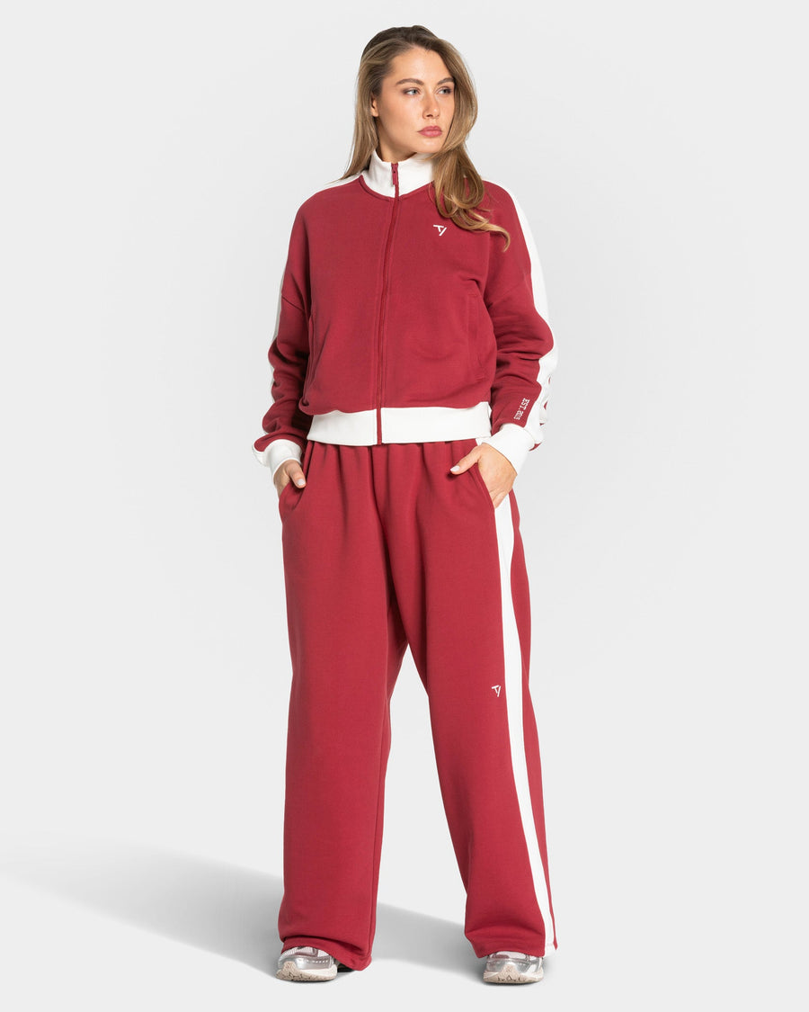 Football Zip Jacke "Cranberry"