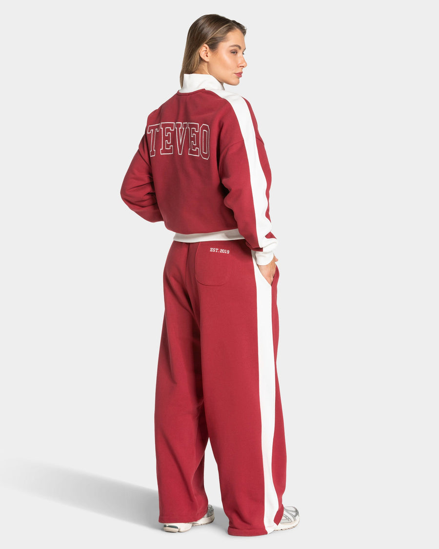 Football Zip Jacke "Cranberry"