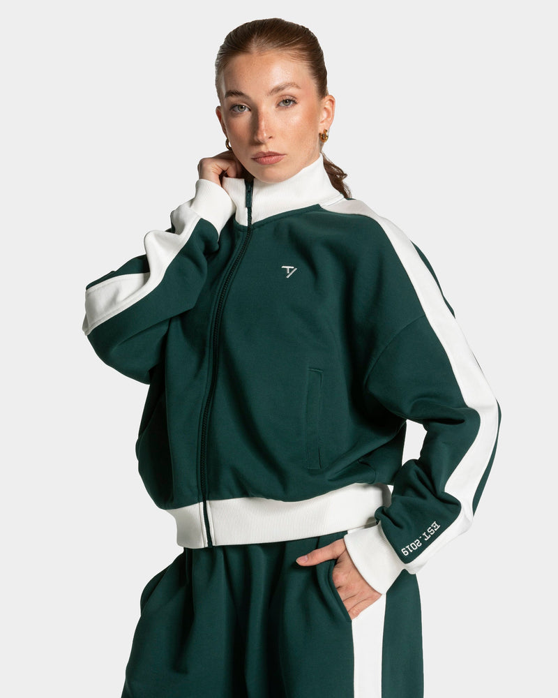 Football Zip Jacke "Dunkelgrün"