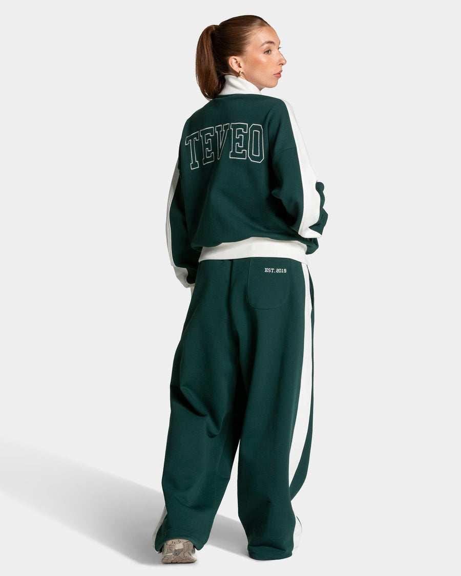 Football Wide Leg Jogger "Dunkelgrün"