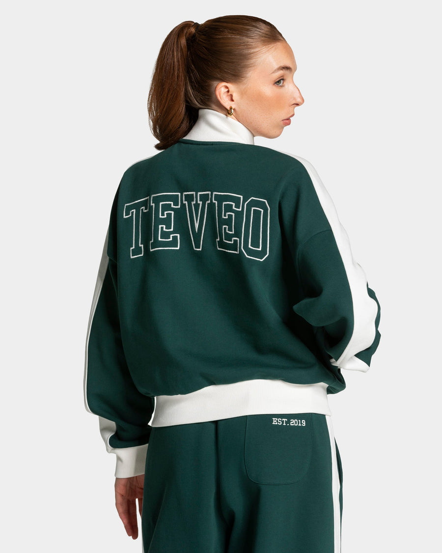 Football Zip Jacke "Dunkelgrün"