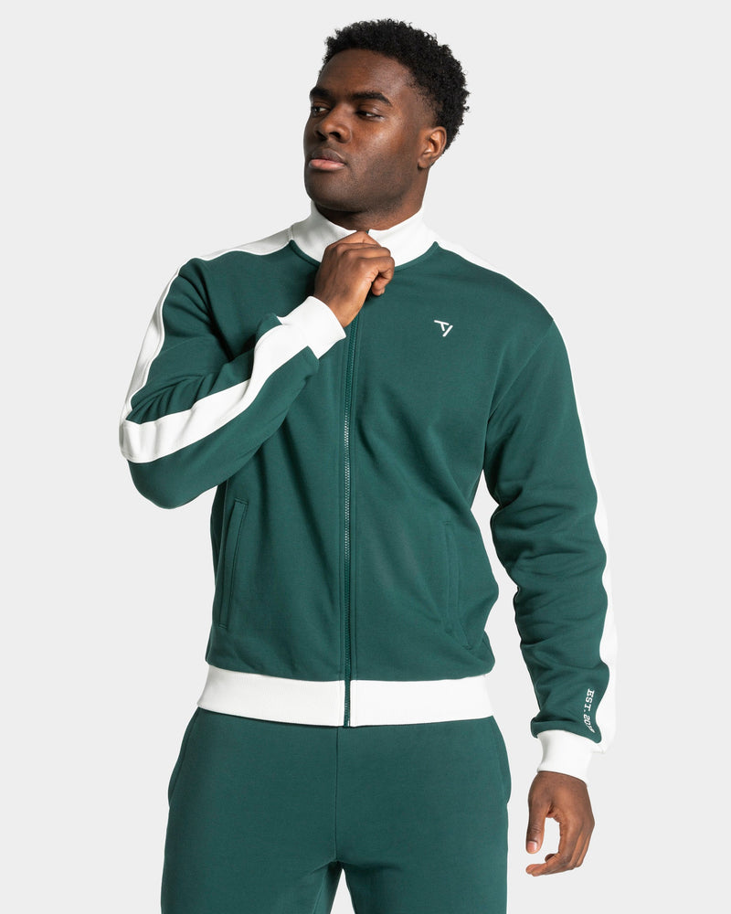 Football Zip Jacke "Dunkelgrün"