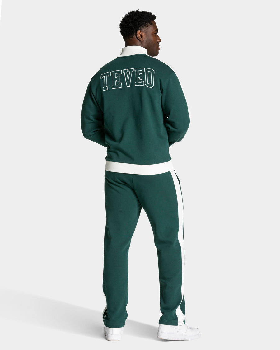 Football Zip Jacke "Dunkelgrün"