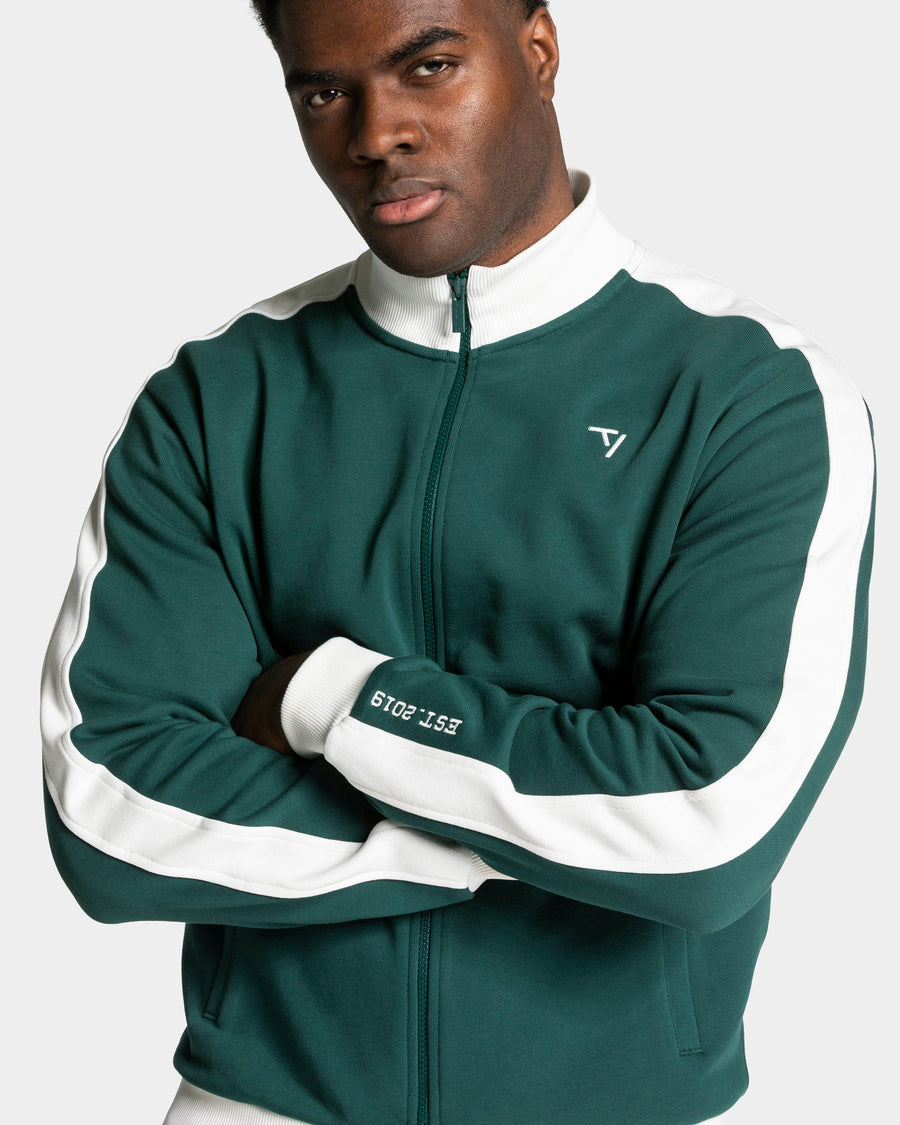 Football Zip Jacke "Dunkelgrün"