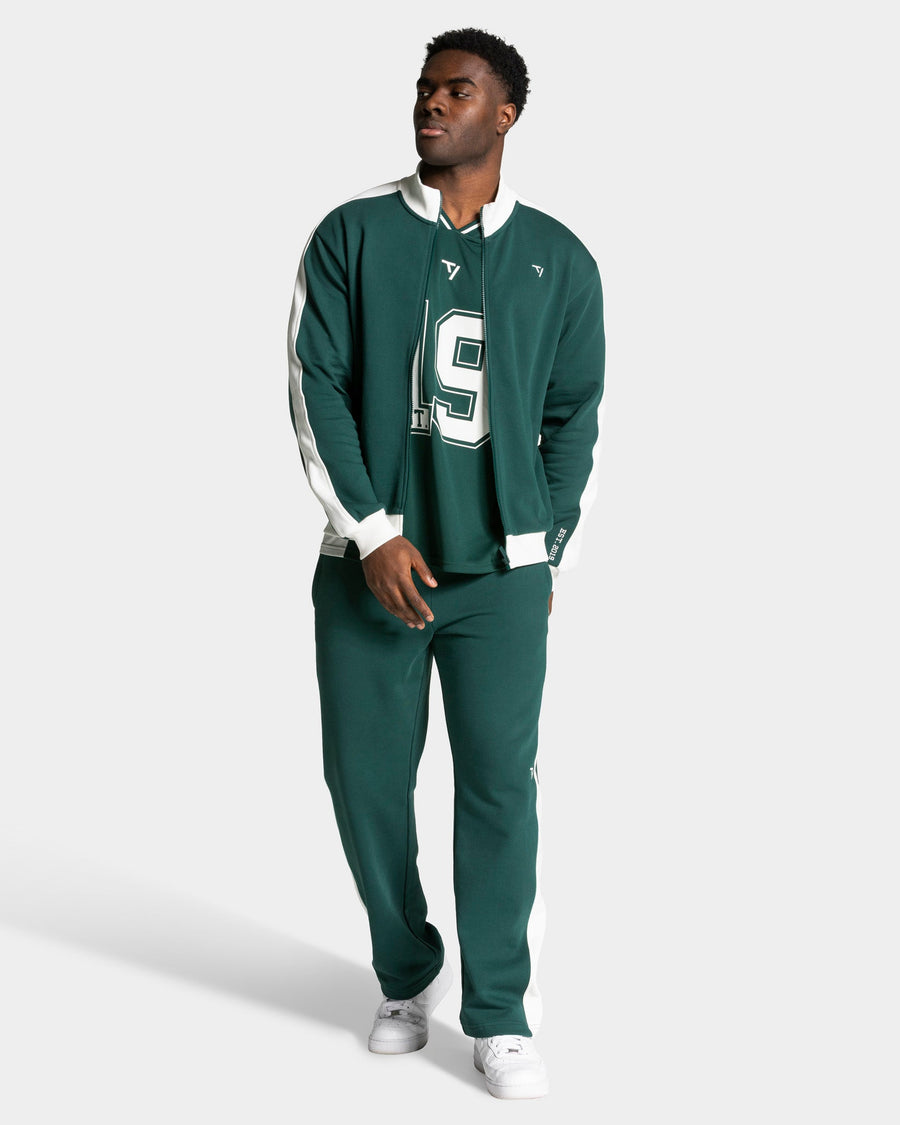 Football Zip Jacke "Dunkelgrün"