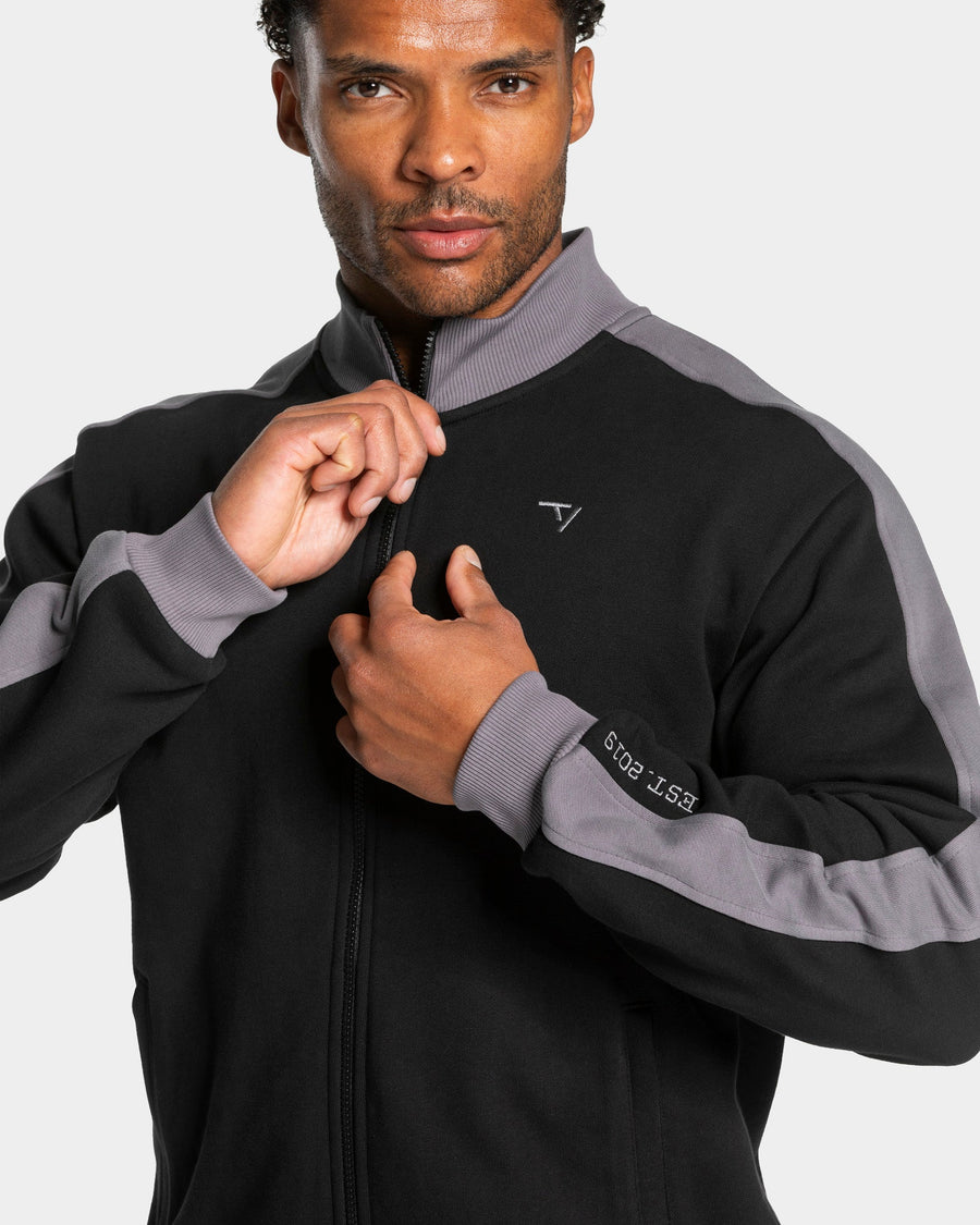 Football Zip Jacke "Schwarz"