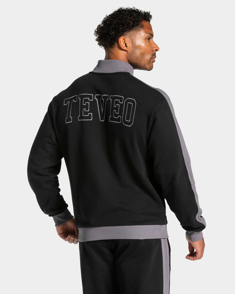 Football Zip Jacke "Schwarz"