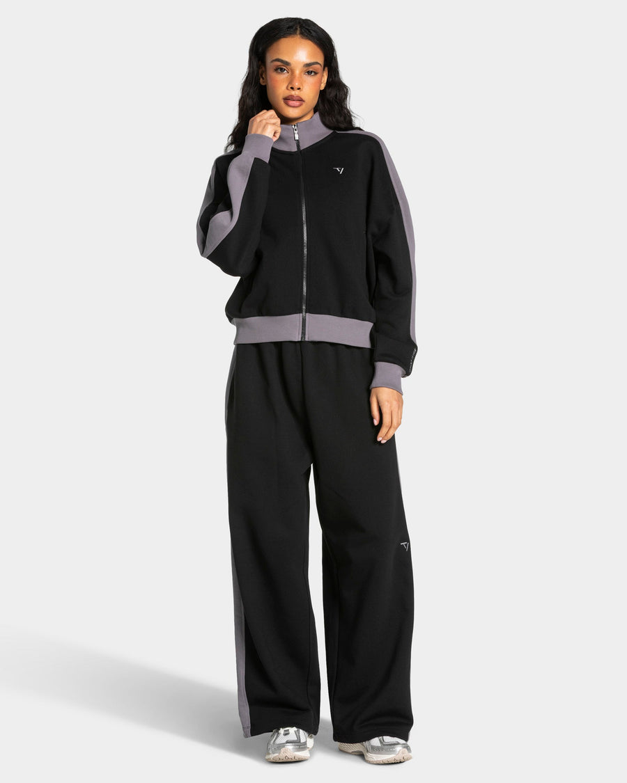 Football Zip Jacke "Schwarz"