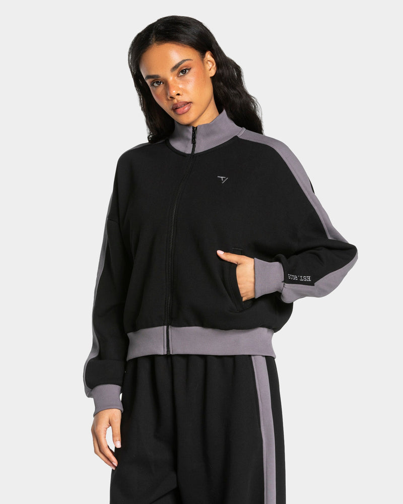 Football Zip Jacke "Schwarz"