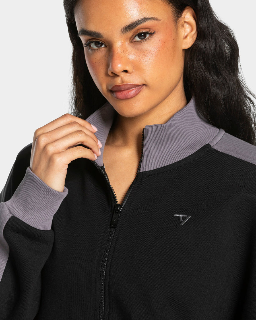 Football Zip Jacke "Schwarz"