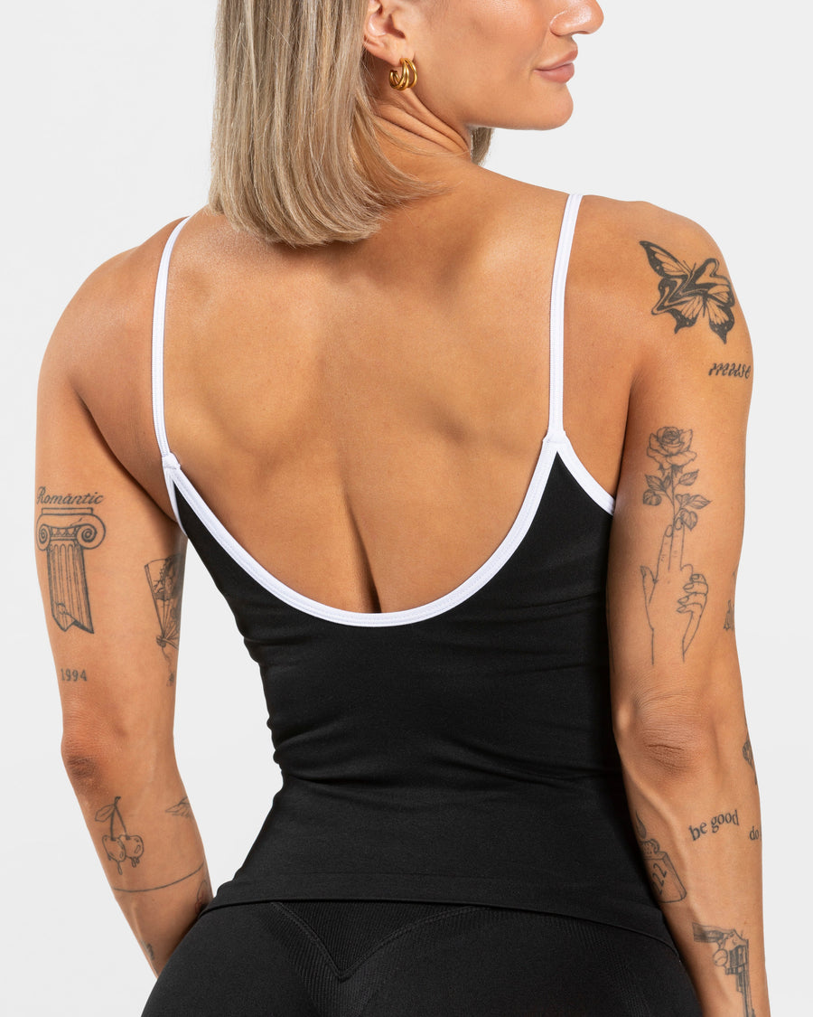 Contrastline Cami Top "Schwarz"
