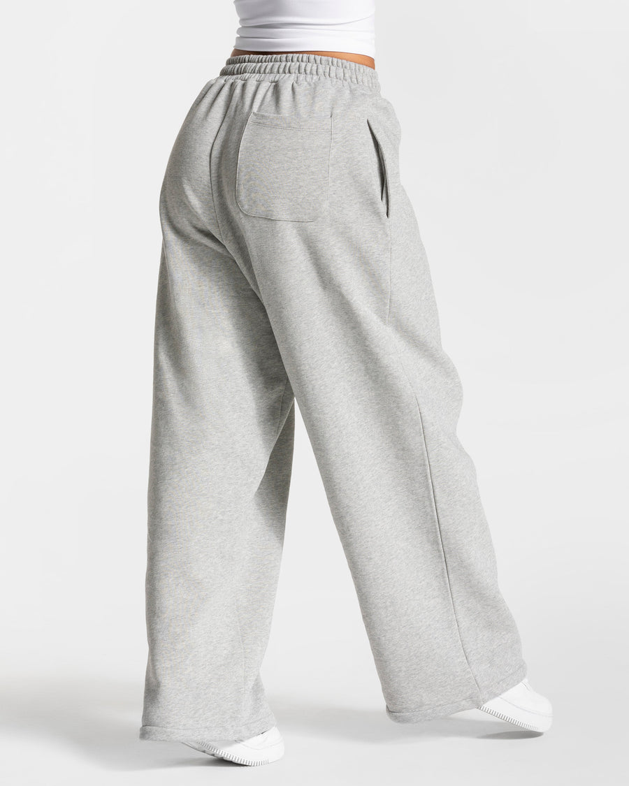 Contrastline Wide Leg Jogger "Hellgrau"