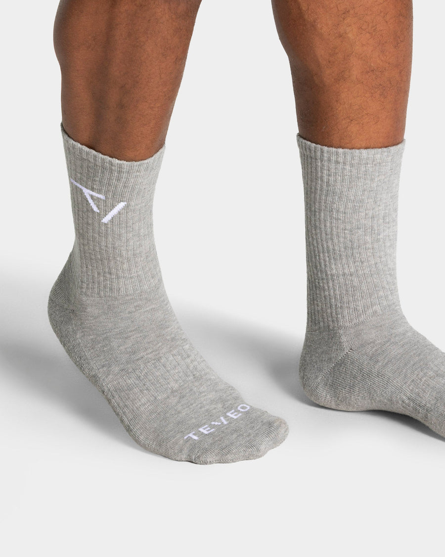 Knit Socken (2er-Pack) "Grau Meliert"