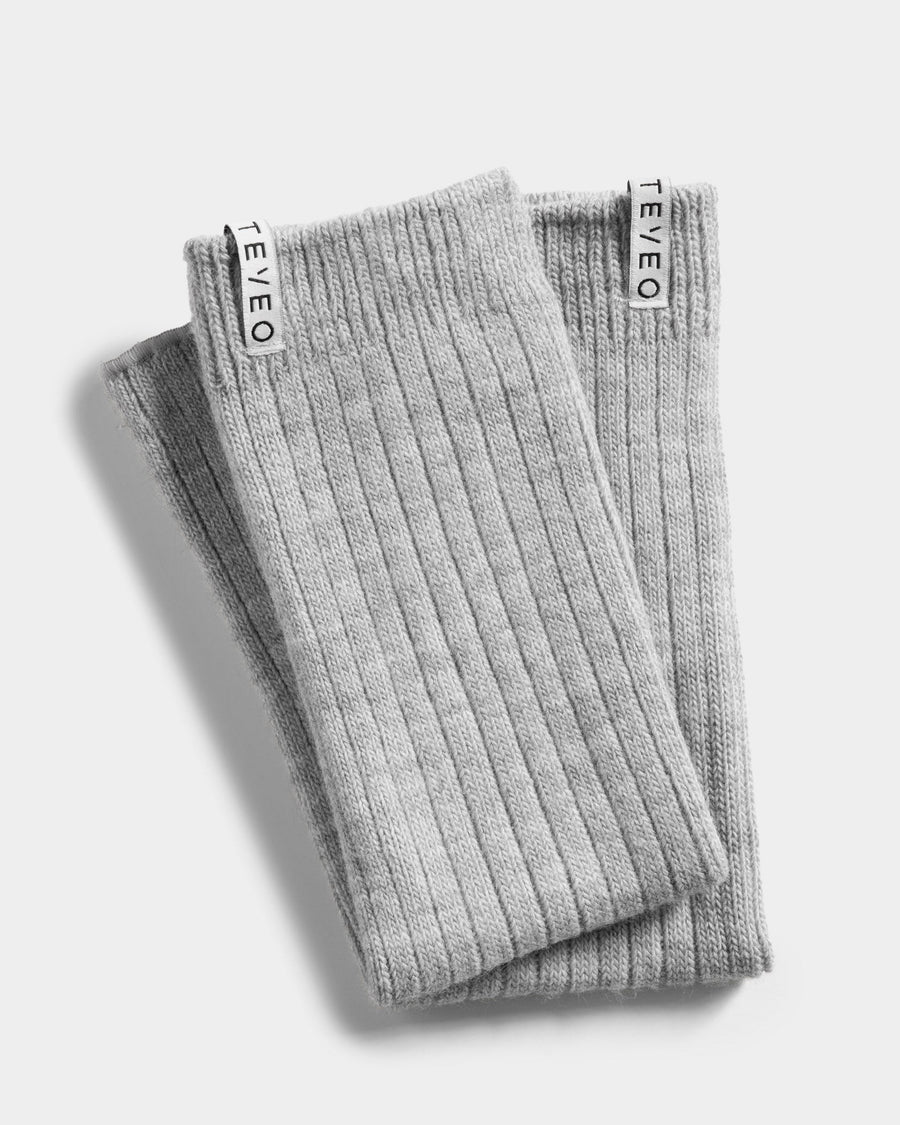 Knit Stulpen "Grau Meliert"