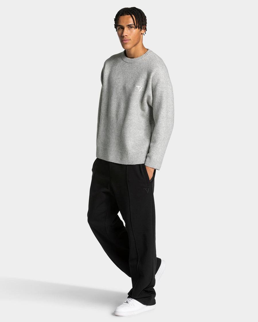 Knit Sweater "Grau Meliert"