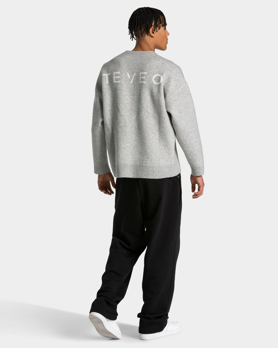 Knit Sweater "Grau Meliert"