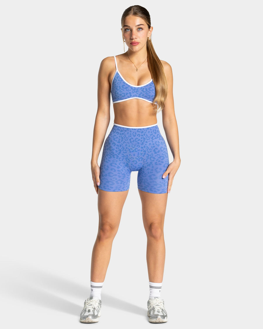 Contrastline Sculpt Scrunch Shorts "Leo Azure"