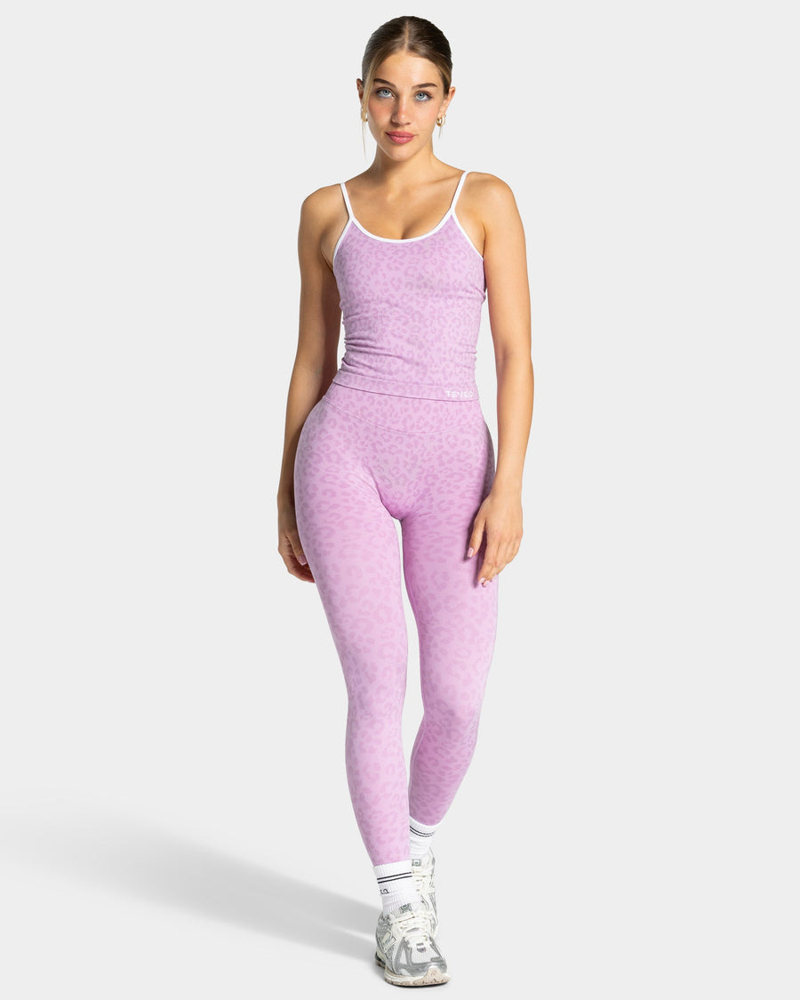 Contrastline Sculpt Scrunch Leggings "Leo Orchid"