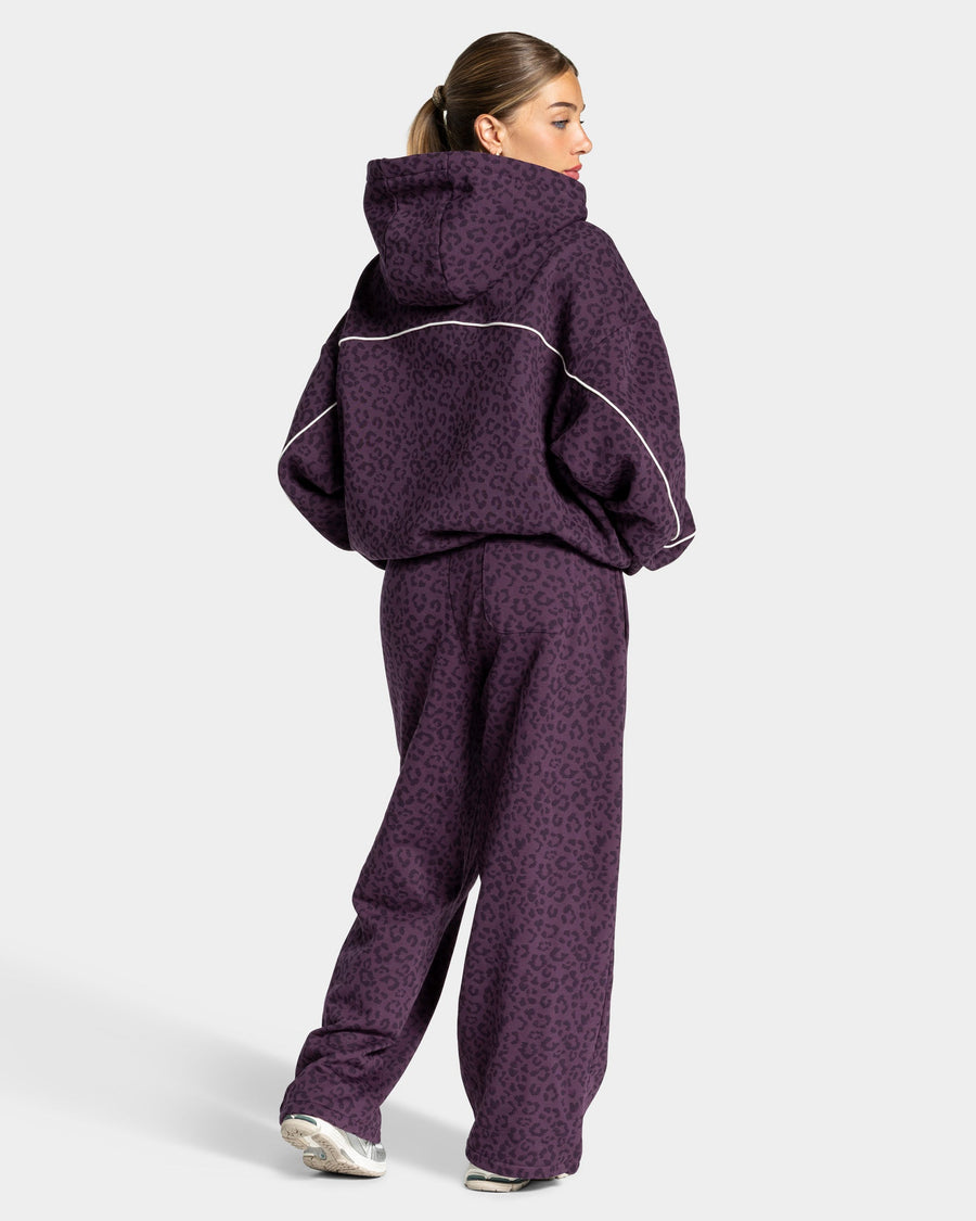 Contrastline Hooded Sweater "Leo Blackberry"
