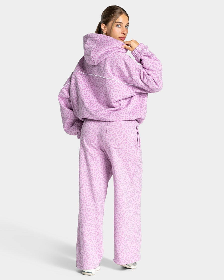 Contrastline Hooded Sweater "Leo Orchid"