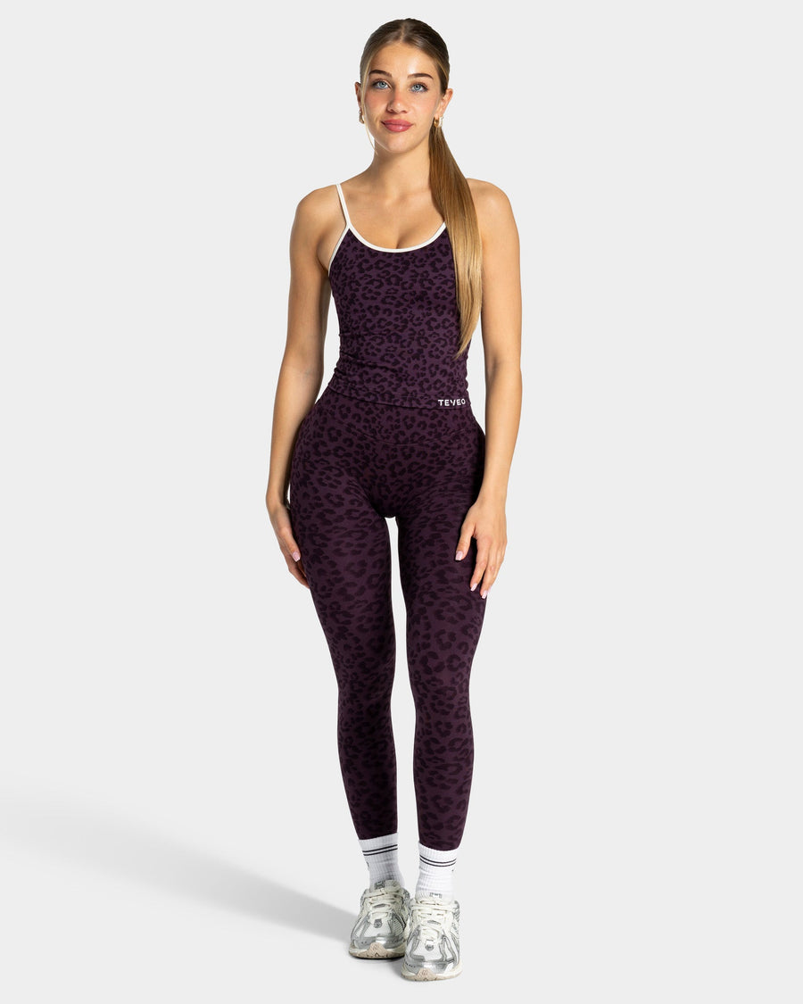Contrastline Leggings "Leo Blackberry"
