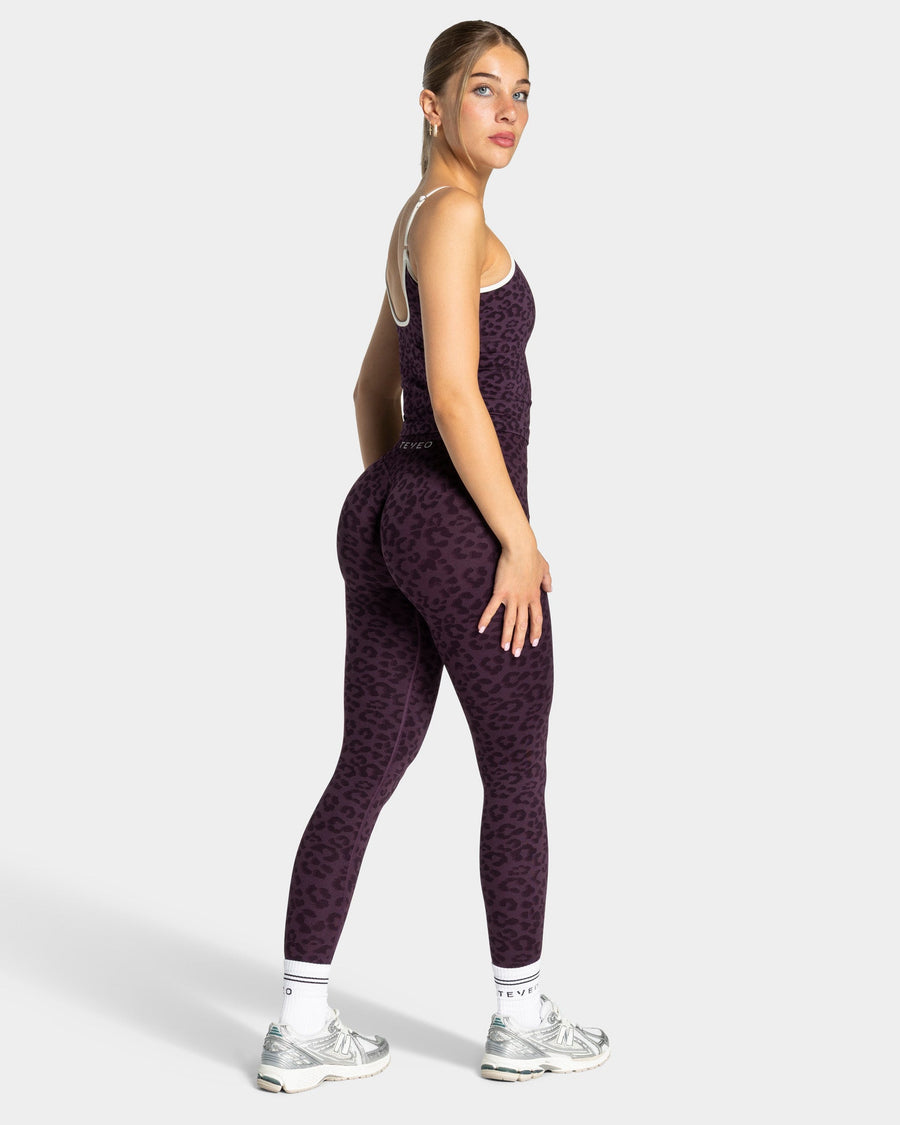 Contrastline Leggings "Leo Blackberry"