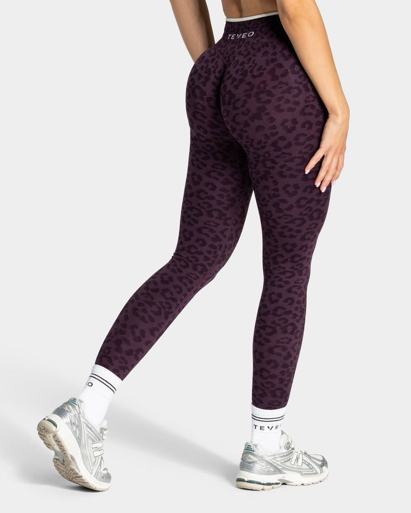Contrastline Leggings "Leo Blackberry"