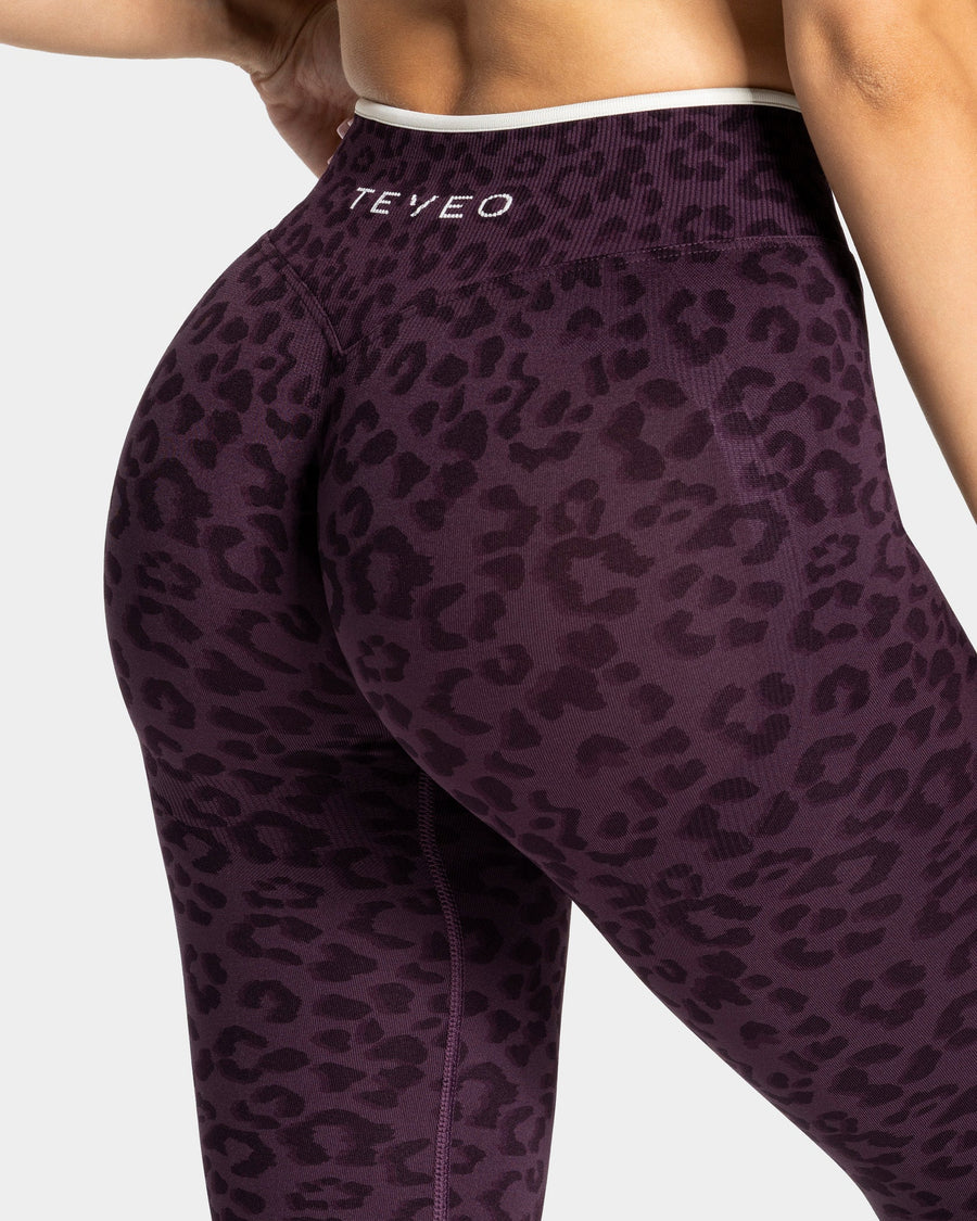 Contrastline Leggings "Leo Blackberry"
