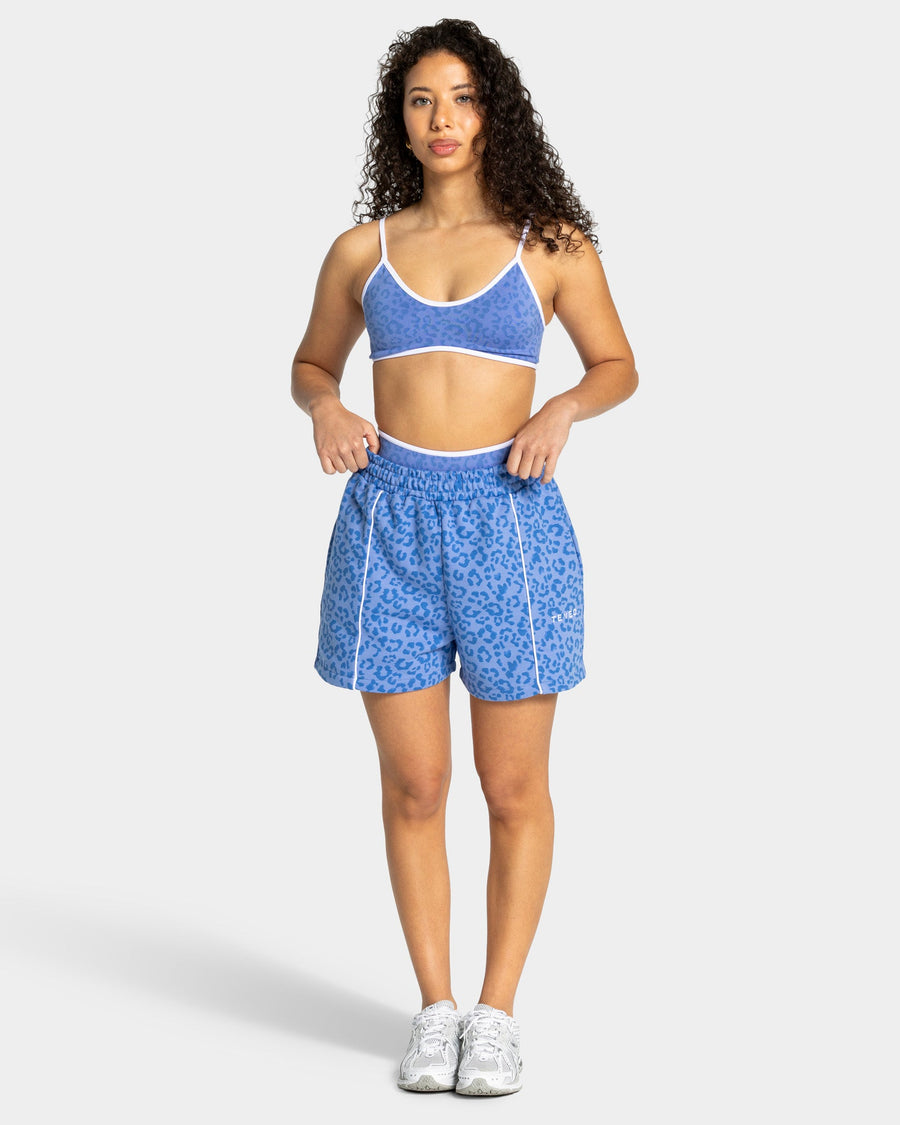 Contrastline Oversized Shorts "Leo Azure"