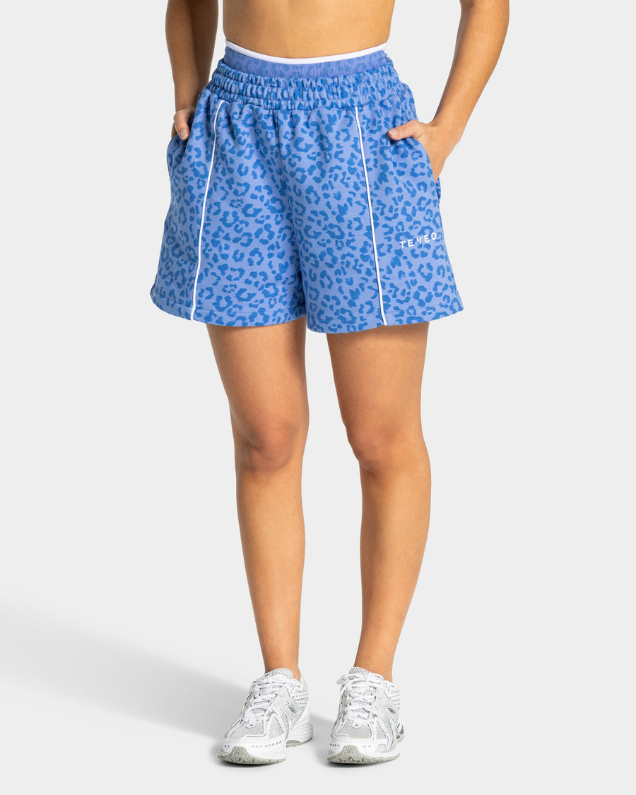 Contrastline Oversized Shorts "Leo Azure"