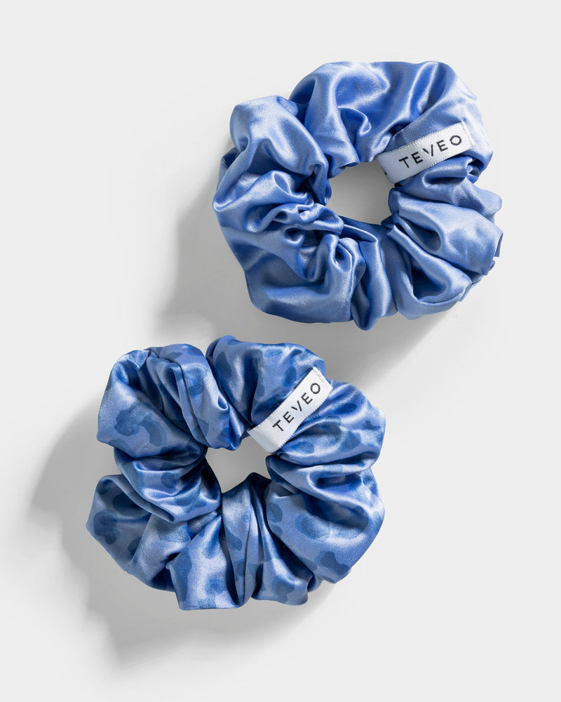 Contrastline Scrunchies (2er-Pack) "Leo - Azure"