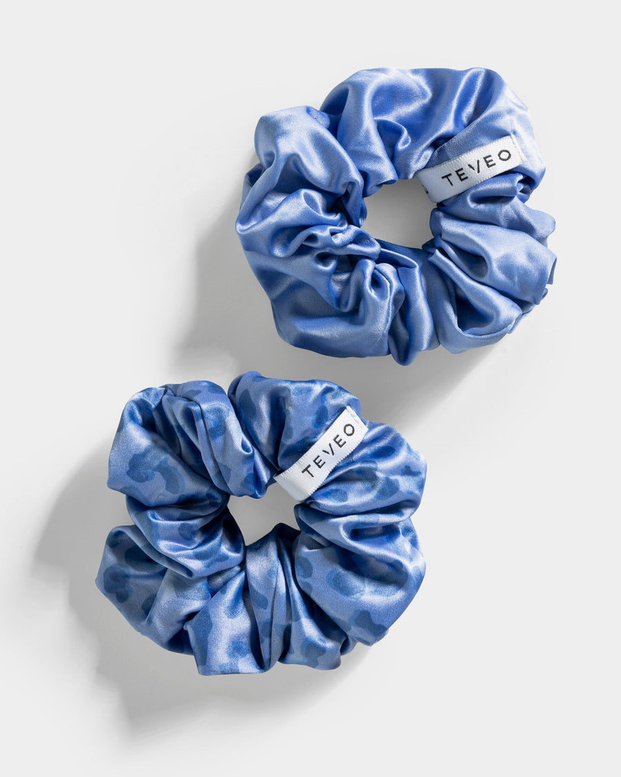 Contrastline Scrunchies (2er-Pack) "Leo - Azure"