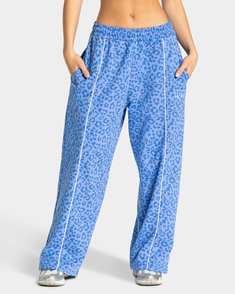Contrastline Wide Leg Jogger "Leo Azure"
