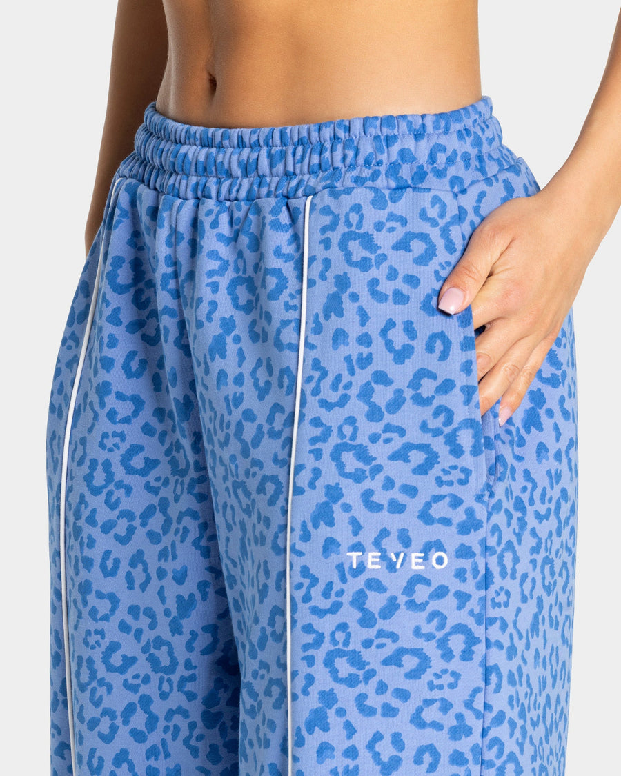 Contrastline Wide Leg Jogger "Leo Azure"