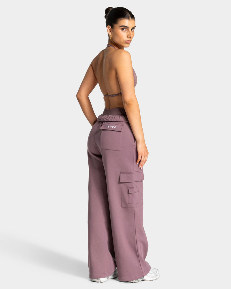 Lift Wide Leg Cargo Jogger "Mauve"
