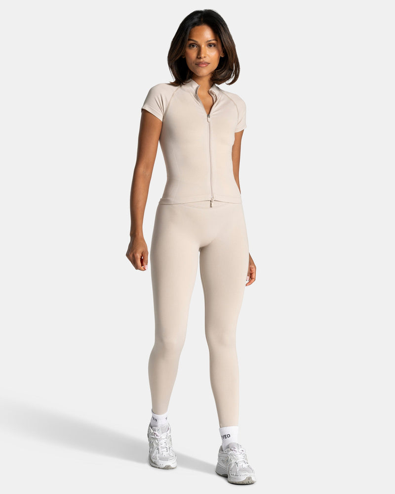 Lift Zip Shortsleeve "Cream"
