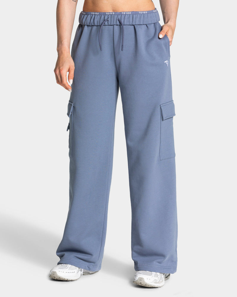 Lift Wide Leg Cargo Jogger "Stahlblau"
