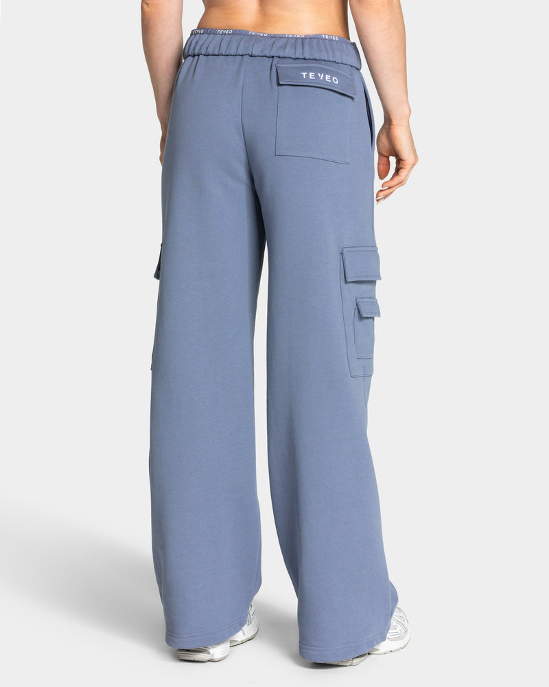 Lift Wide Leg Cargo Jogger "Stahlblau"