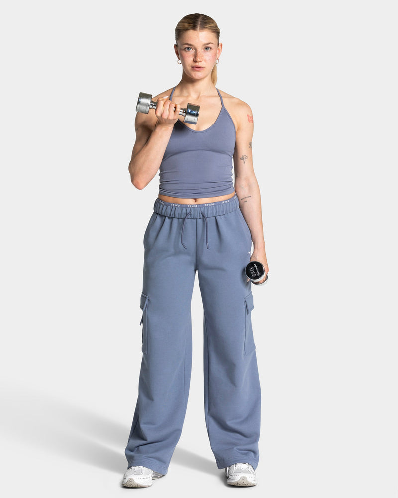 Lift Wide Leg Cargo Jogger "Stahlblau"