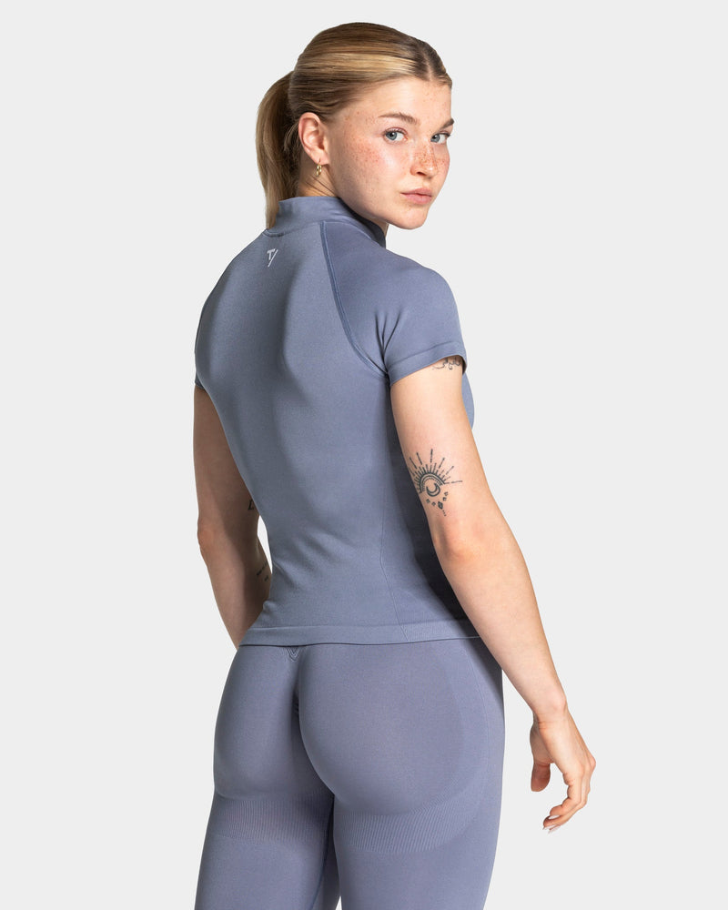 Lift Zip Shortsleeve "Stahlblau"