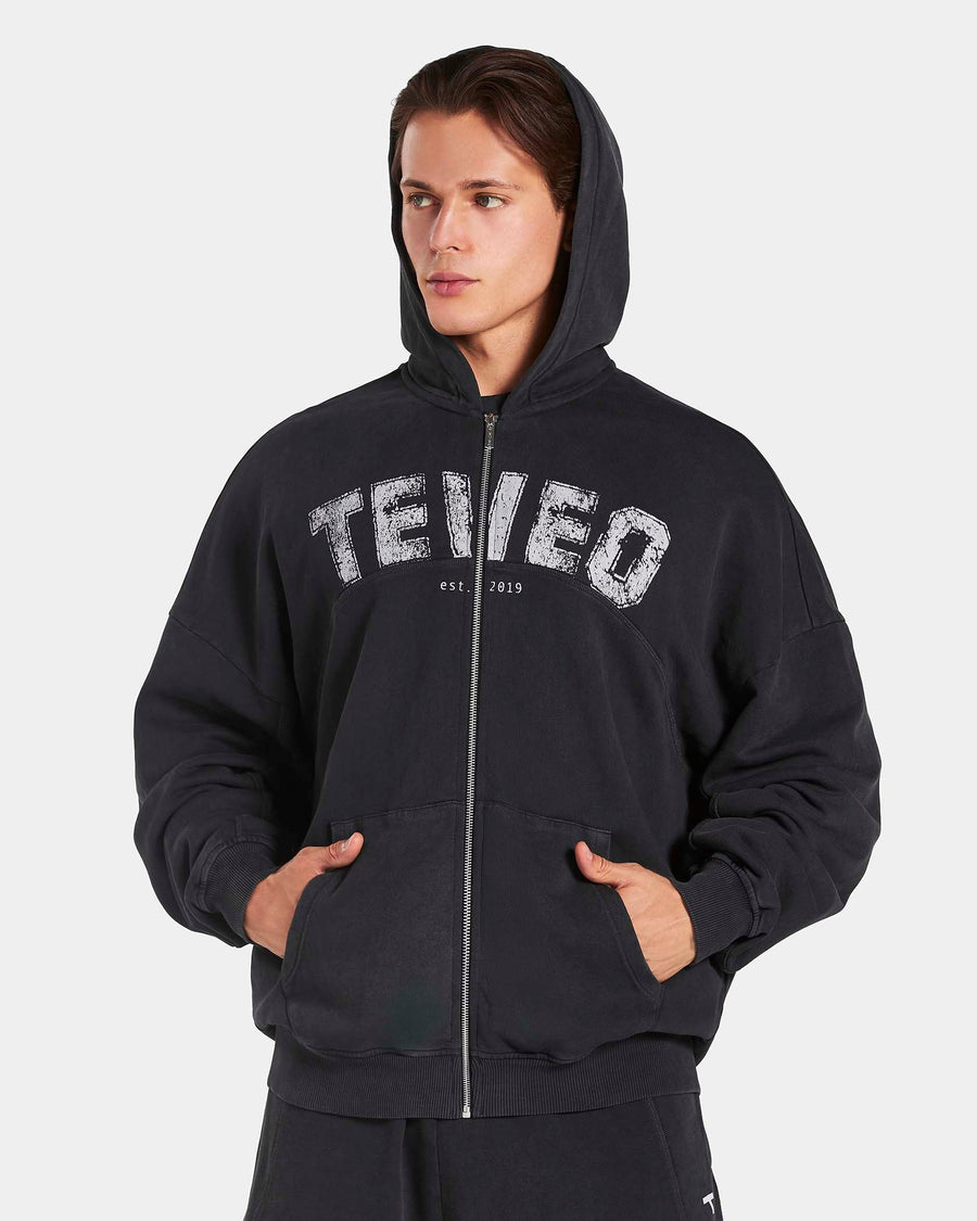 Legacy Lifting Oversized Zip Hoodie "Acid Schwarz"