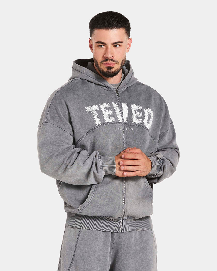 Legacy Lifting Oversized Zip Hoodie "Acid Grey"