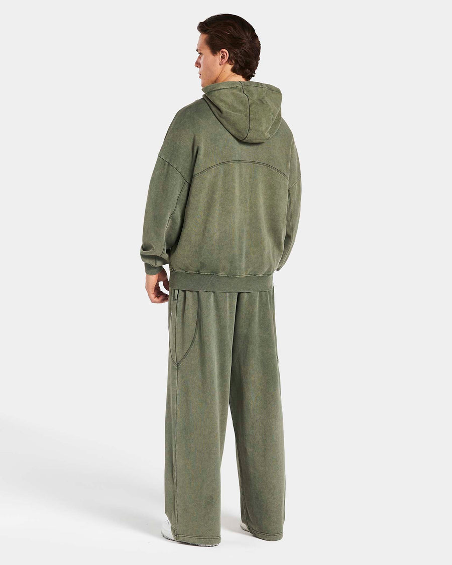 Legacy Lifting Oversized Zip Hoodie "Acid Khaki"