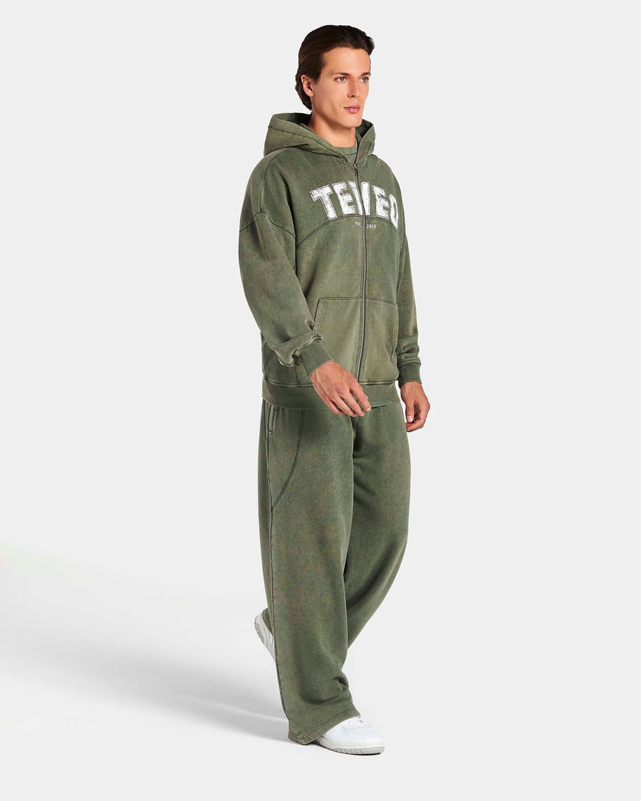 Legacy Lifting Oversized Zip Hoodie "Acid Khaki"