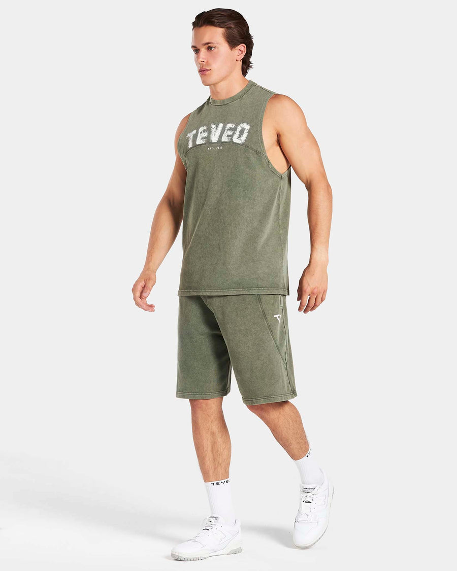 Legacy Lifting Oversized Shorts "Acid Khaki"