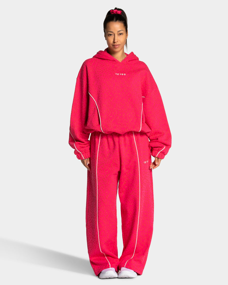 Contrastline Hooded Sweater "Leo Berry"