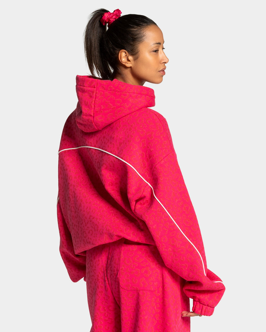Contrastline Hooded Sweater "Leo Berry"