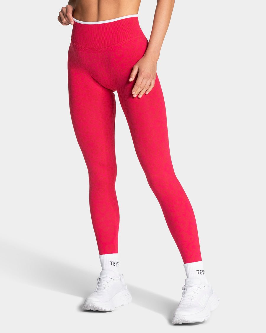 Contrastline Sculpt Scrunch Leggings "Leo Berry"
